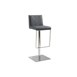 Picture of Casabianca Furniture CB-922-GR-BAR Loft Eco-leather with Stainless Steel Bar Stool&#44; Dark Gray - 33 x 16.5 x 18.5 in.