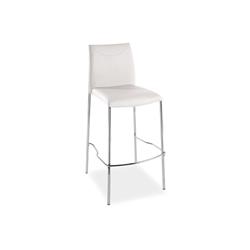 Picture of Casabianca Furniture TC-2014-WH-BAR Romi Leather Bar Stool Bar Height&#44; Italian White - 43 x 15.5 x 13.5 in.