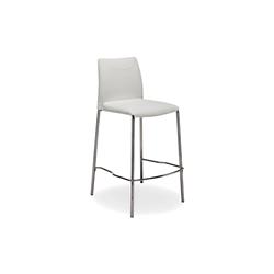 Picture of Casabianca Furniture TC-2014-WH-CBAR Romi Leather Bar Stool Counter Height&#44; Italian White - 37 x 15.5 x 13.5 in.