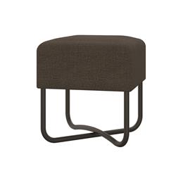 20 x 36 x 18 in. Ace Bench in Dark Brown Fabric with Black Painted Base