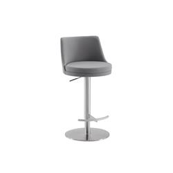 Picture of Casabianca Home CB-C101G Pu-Leather Element Adjustable Bar Stool with Brushed Stainless Steel Swivel Base&#44; Gray