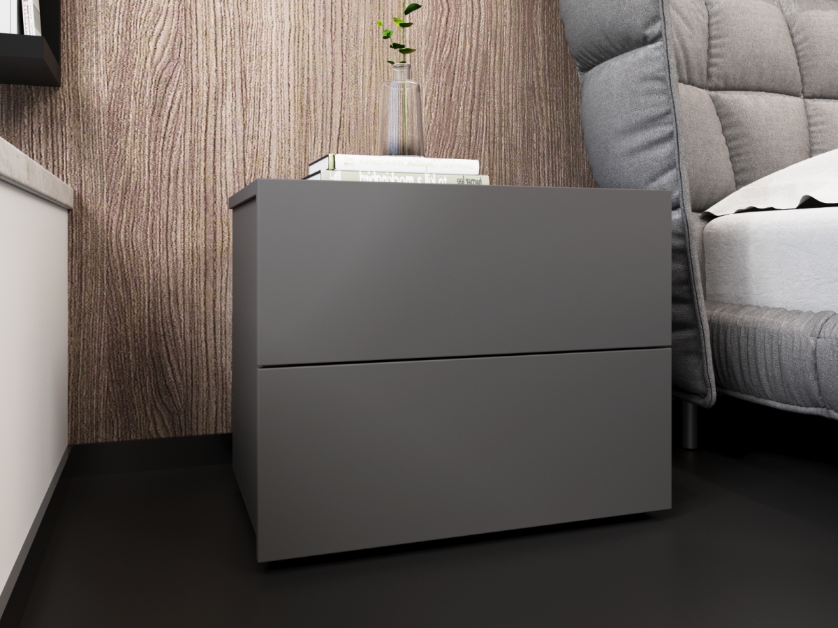 Picture of Casabianca Home US-253GR Ayla Nightstand Matte&#44; Gray
