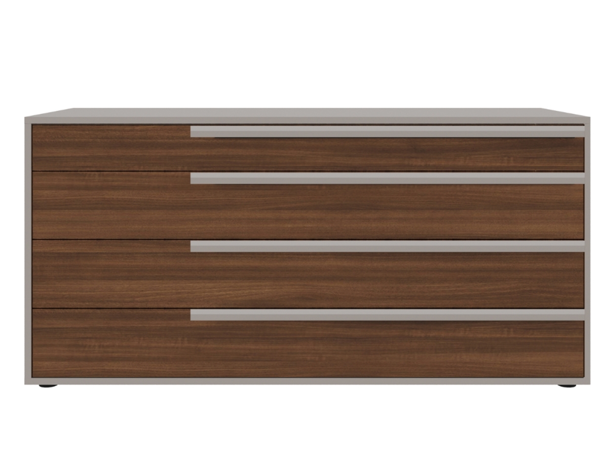 US-256DWALTP 60 x 21 x 29 in. Carter Dresser - Walnut-Taupe