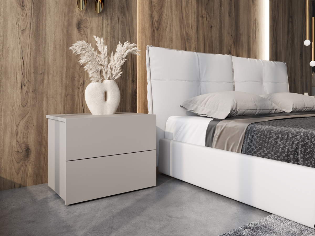 Picture of Casabianca Home US-253TP Ayla Nightstand Matte&#44; Taupe