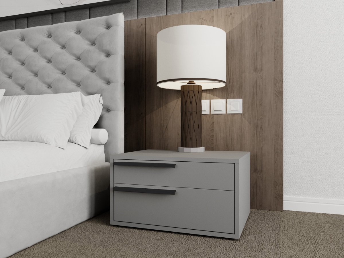 Picture of Casabianca Home US-250GRYB-L Carter Left Nightstand Matte&#44; Gray
