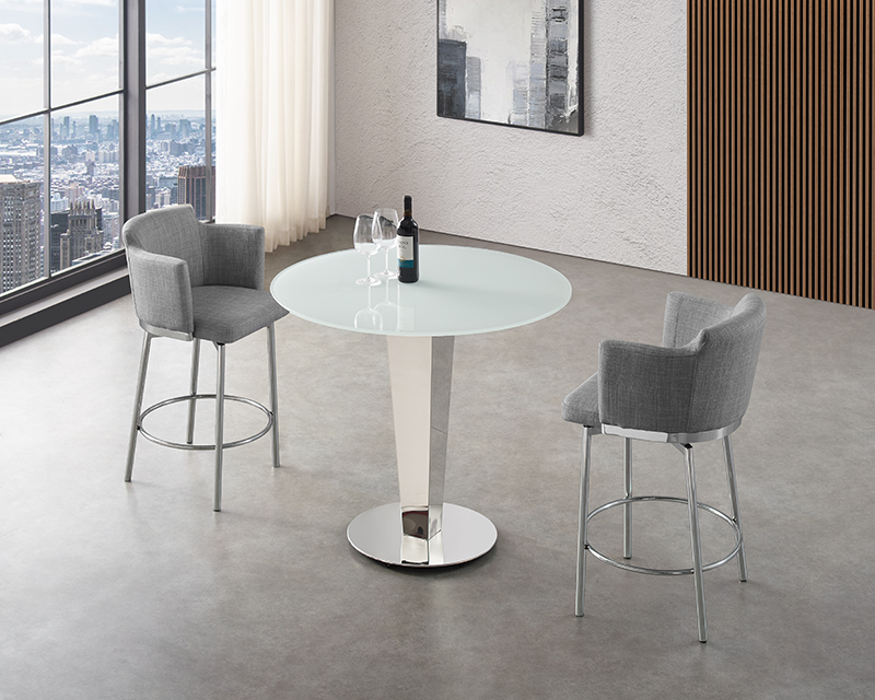 CB-951GFAB Suzzie Counter 180 Swivel Arm Bar Stool, Gray