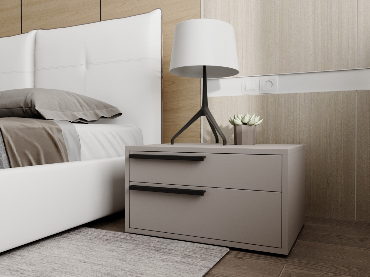 Picture of Casabianca Home US-250TPB-L Carter Left Nightstand Matte&#44; Taupe