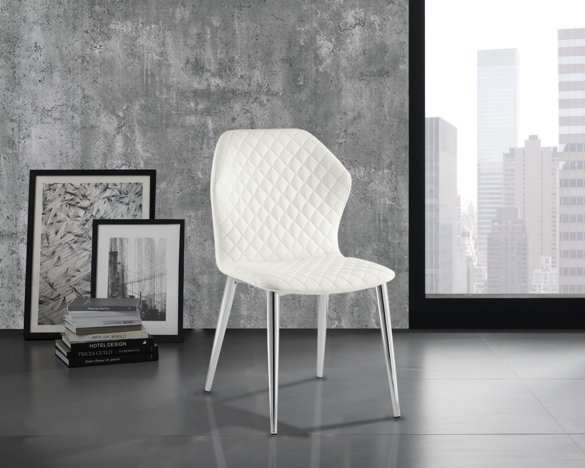 Picture of Casabianca Home TC-DC04SSWH-SET2 Olivia Dining Chair&#44; White - Set of 2