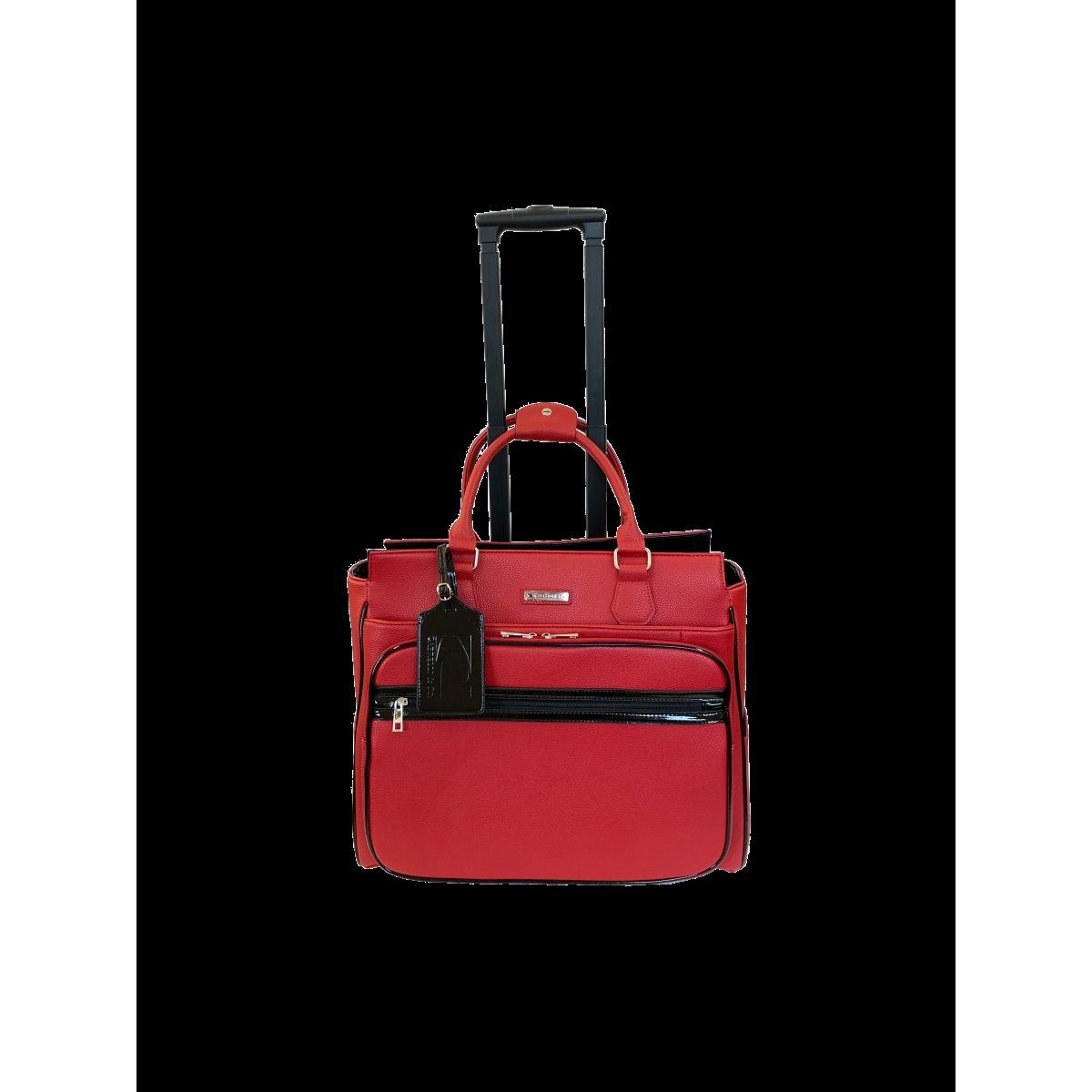 Picture of Cabrelli 720023U-RED 18 x 9 X 16 ft. Executive Patent Pebble Piper Roller Brief&#44; Red