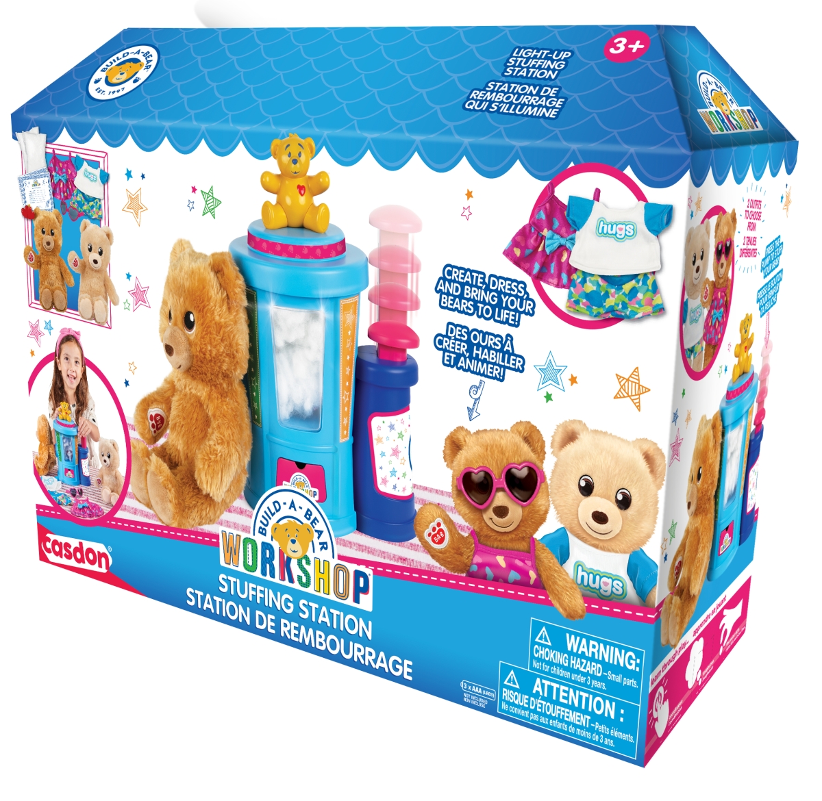 Casdon Build-a-Bear Workshop 2-Piece Stuffing Station, Ages 3+