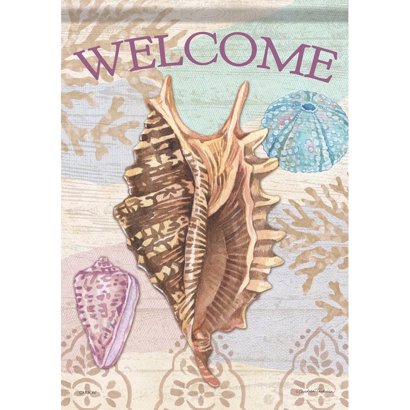Carson 50963 Garden Flag - Conch Shell