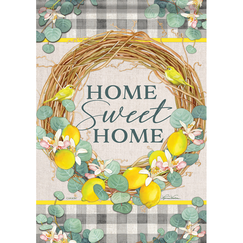 Carson 50967 Garden Flag - Grapevine & Lemons