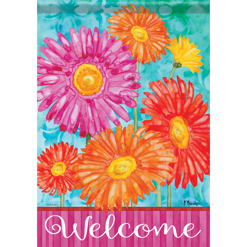 Carson 50975 Garden Flag - Helena Daisies