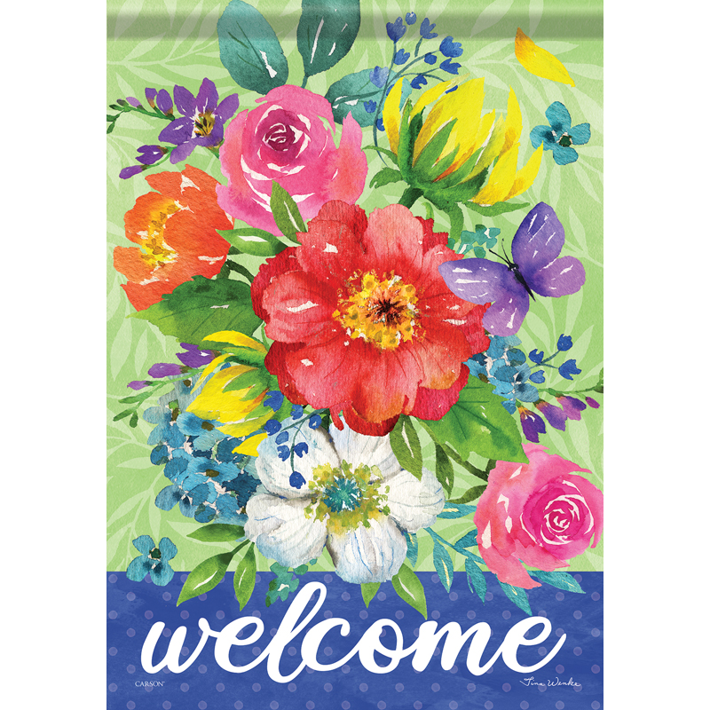 Carson 50980 Garden Flag - Floral Spray