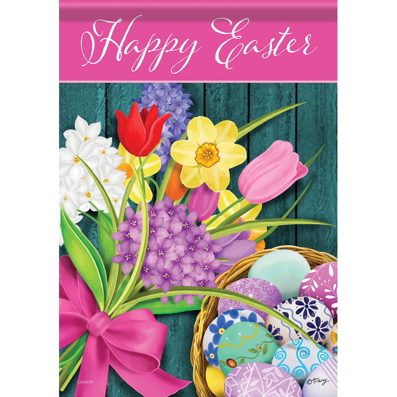 Carson 50982 Garden Flag - Easter Bouquet