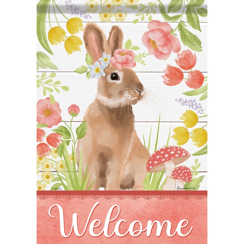Carson 50986 Sweet Bunny Garden Flag