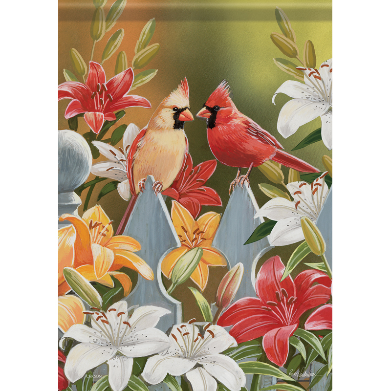 Carson 50993 Garden Flag - Cardinal Pair