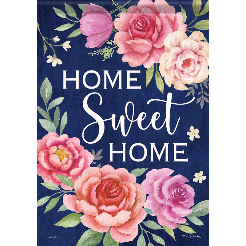 Carson 50995 Garden Flag - Gl Cabbage Roses