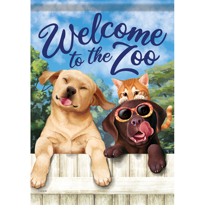 Carson 53008 Garden Flag - The Zoo