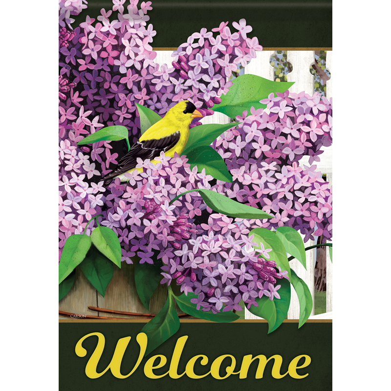 Carson 53010 Garden Flag - Lilac Bucket