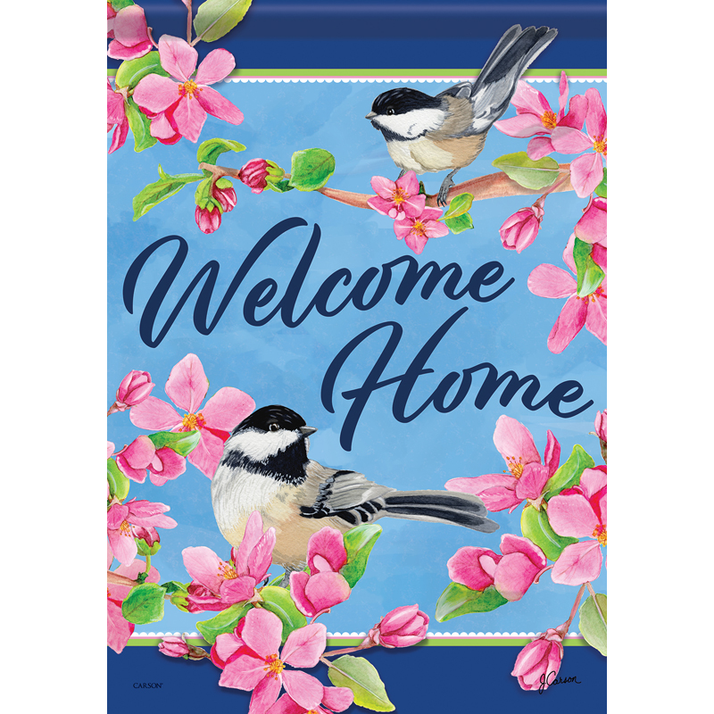 Carson 53011 Garden Flag - Chickadees