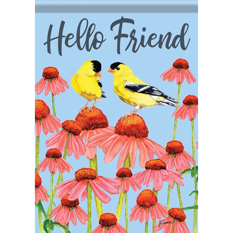 Carson 53012 Garden Flag - Hello Friend