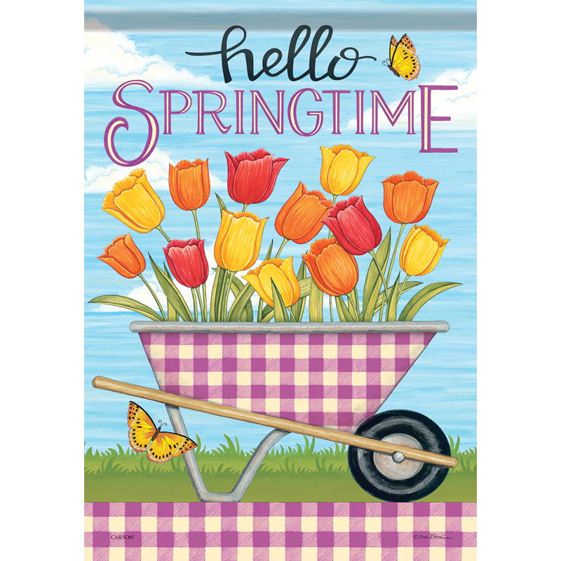 Carson 53033 Garden Flag - Springtime Wheelbase