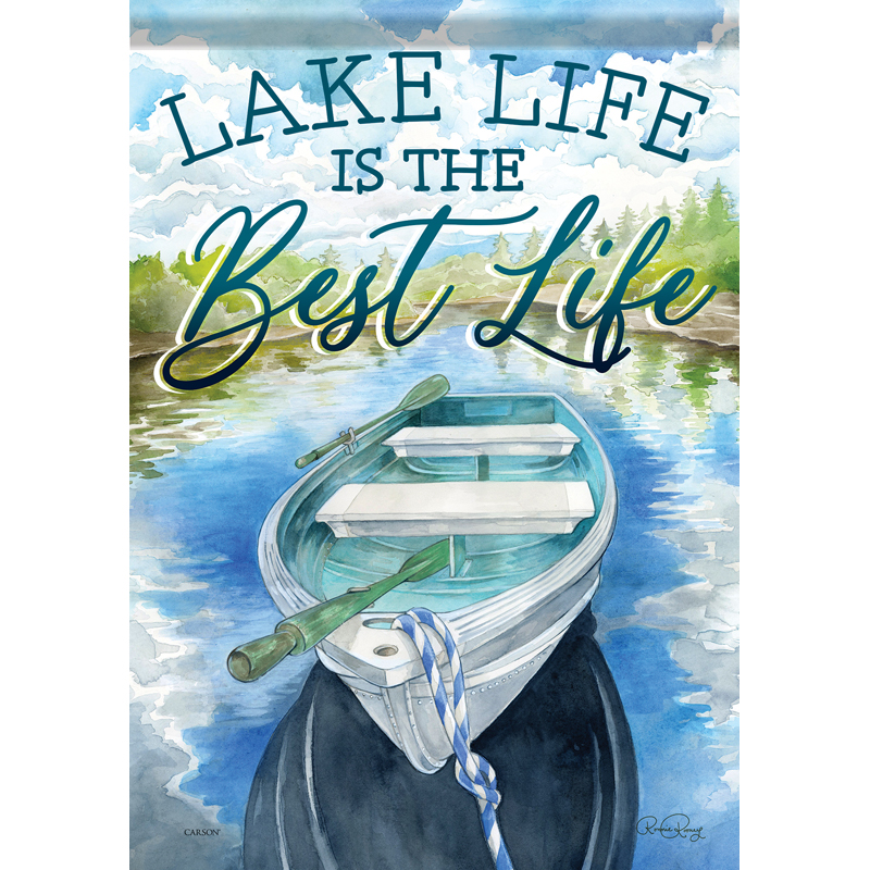 Carson 53038 Garden Flag - Lake Boat