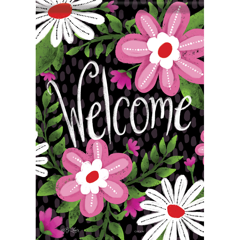 Carson 53042 Garden Flag - Shimmer Flowers & Vines