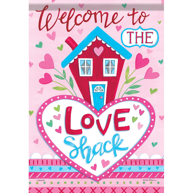 Carson 53053 Garden Flag - Love Shack