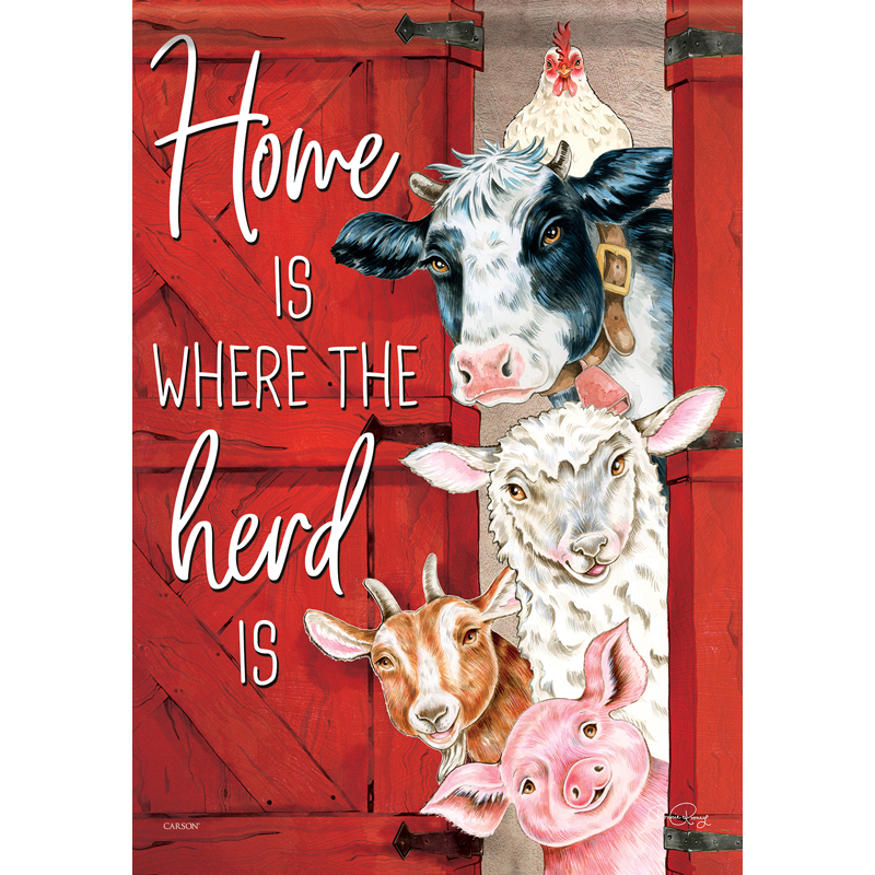 Carson 53063 Garden Flag - Barnyard Friends