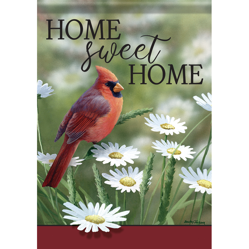 Carson 53068 Garden Flag - Cardinals & Daisie