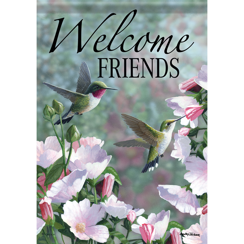 Carson 53071 Garden Flag - Hummingbirds