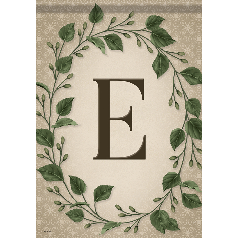 Carson 53100 Garden Flag - Cl Wreath Mono E
