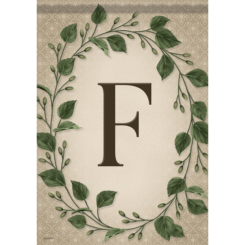 Carson 53101 Garden Flag - Cl Wreath Mono F