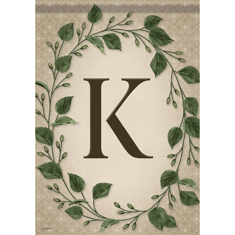 Carson 53105 Garden Flag - Cl Wreath Mono K