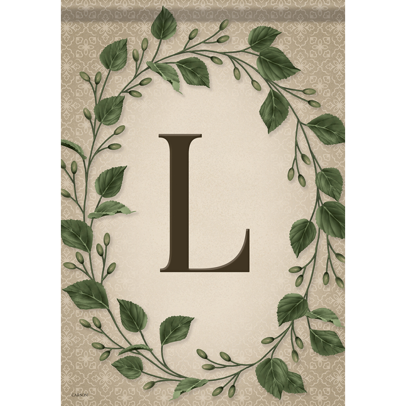 Carson 53106 Garden Flag - Cl Wreath Mono L