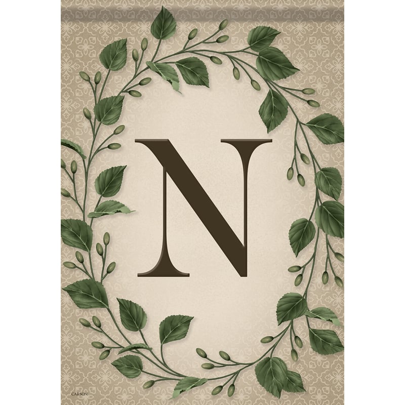 Carson 53108 Garden Flag - Cl Wreath Mono N