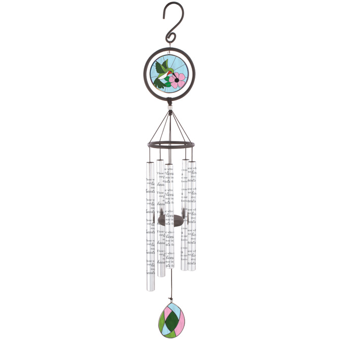 Carson 60477 35 in. In Our Hearts Stained Glass Sonnet Chime