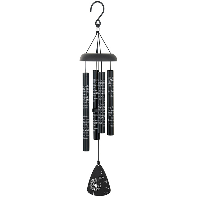 Carson 63203 21 in. Winds of Heaven Sonnet Chime, Black