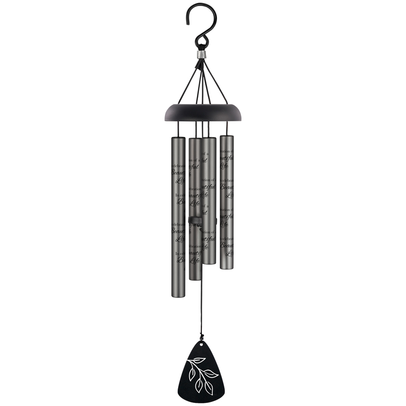 Carson 64883 21 in. Beautiful Life Charcoal Sonnet Chime
