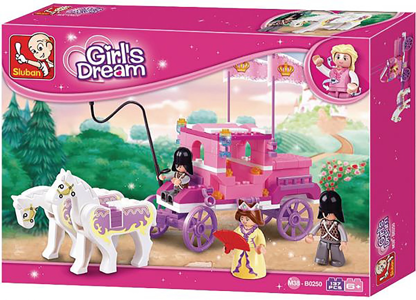 Girls Dream Royal Carriage Building Brick Kit (137 Pcs)