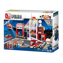 Picture of Sluban 631  Fire Station Building Brick Kit (612 Pcs)