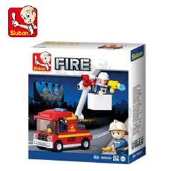 667741117291 Small Fire Aerial Ladder Building Brick Kit (82 pcs)
