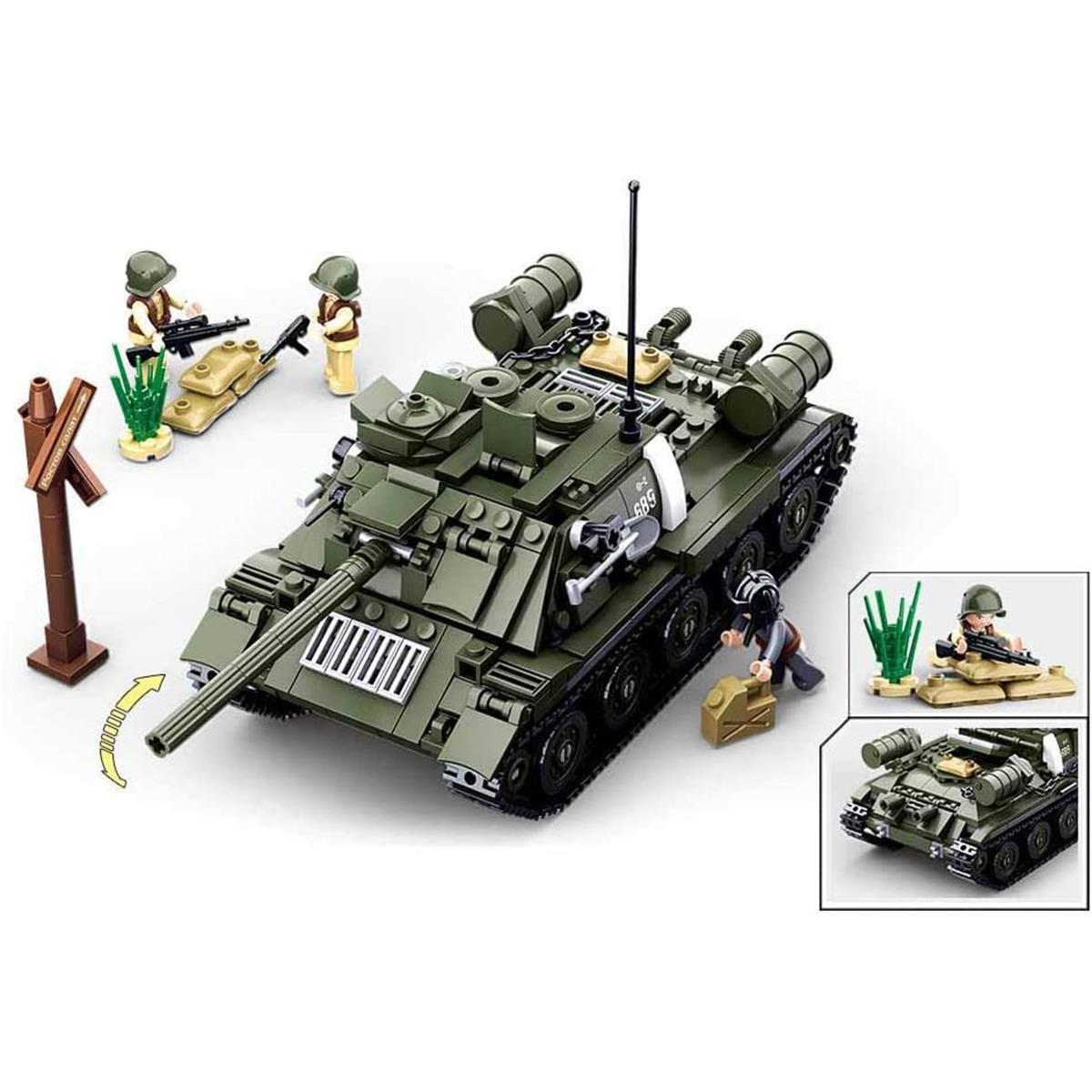 WWII T-34\85 Medium Tank 2-in-1 Building Brick Kit (687 pcs)
