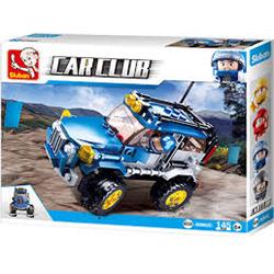 Car Club Blue Offroad Jeep Building Brick Kit (146 pcs)