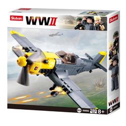 WWII Messerschmitt BF-109 Bomber Plane Building Brick Kit (289 pcs)