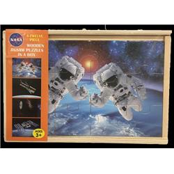 NASA 4-in-1 Wood Puzzle Box - 12 Piece