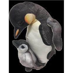Picture of Texas Toy Distribution S-1061A 12 in. King Penguin Mom with Baby Plush Stuffed Animal Toy