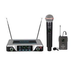 BT-44VP Dual Digital Channel Wireless Microphone with Headset Mic Set System - VHF Fixed Frequency -  Boytone